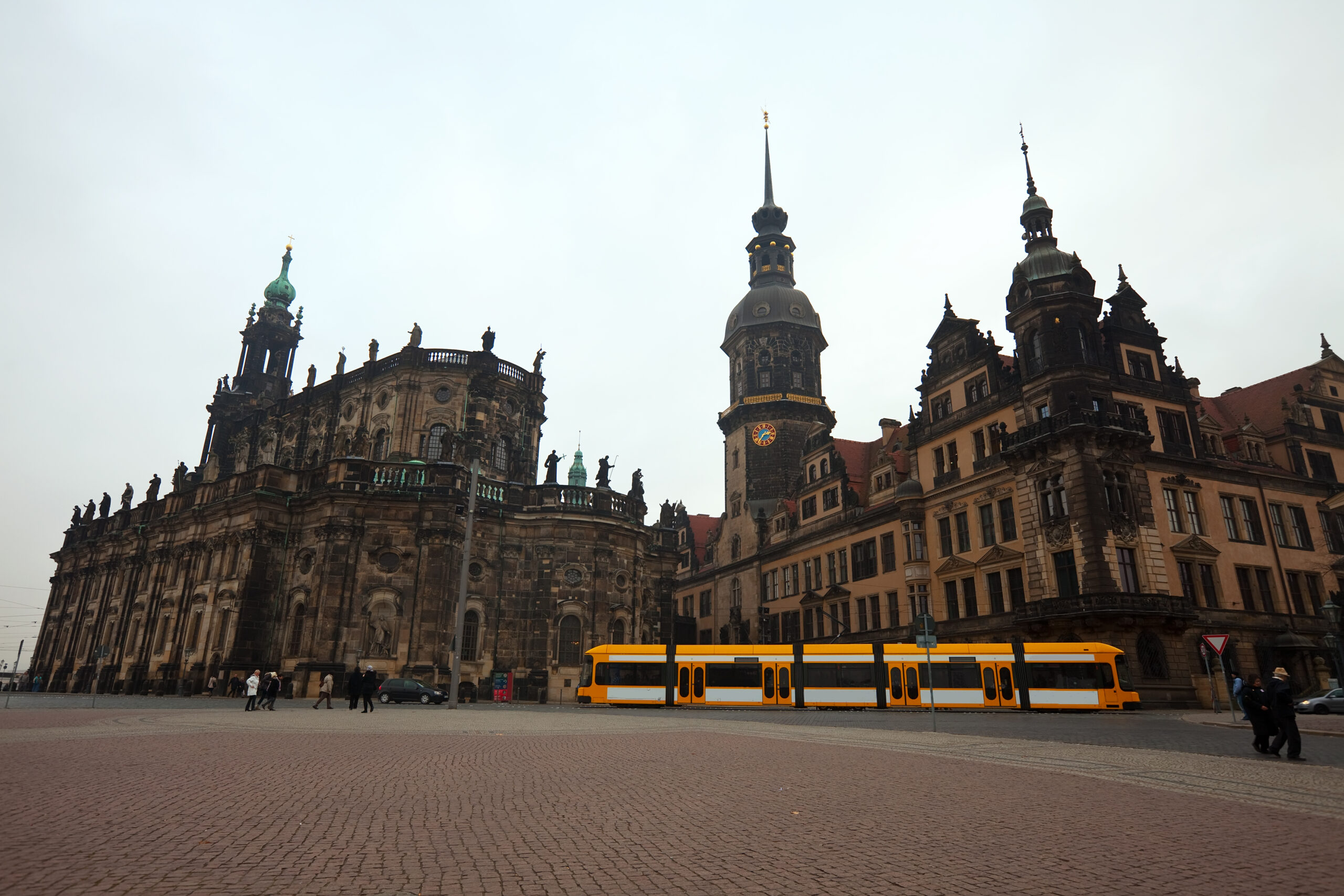 View of Dresden, Germany. Street in historical center